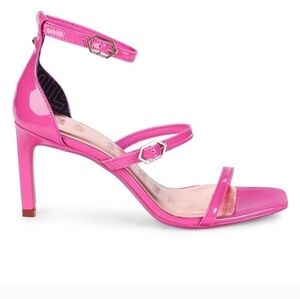 Ted Baker Patent Pink 3 Strap Heels Size 38 (US 7.5)